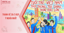 Những bức tranh vẽ về ngày 26/3 đẹp, ý nghĩa nhất