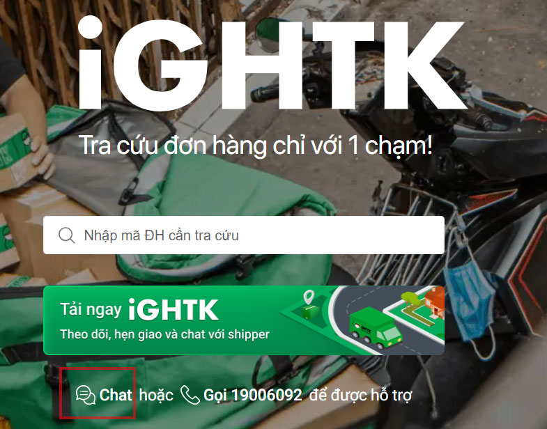 nhấn vào biểu tượng Chat