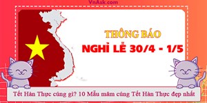 Mẫu thông báo nghỉ lễ 30/4 và 1/5 của nội bộ công ty, khách hàng