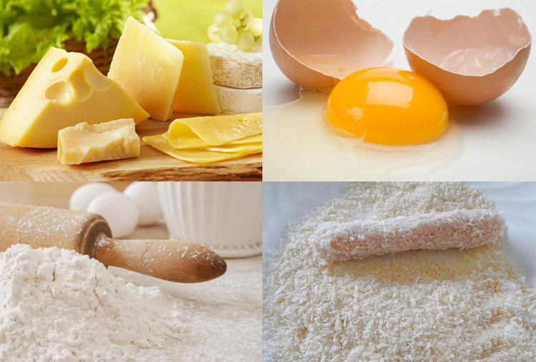 Nguyên liệu chuẩn bị cho phô mai que