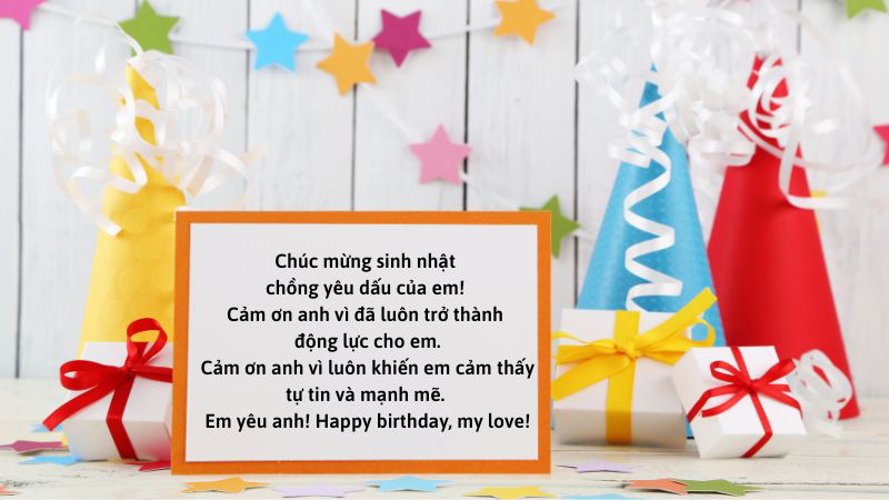 Thiệp chúc mừng sinh nhật chồng