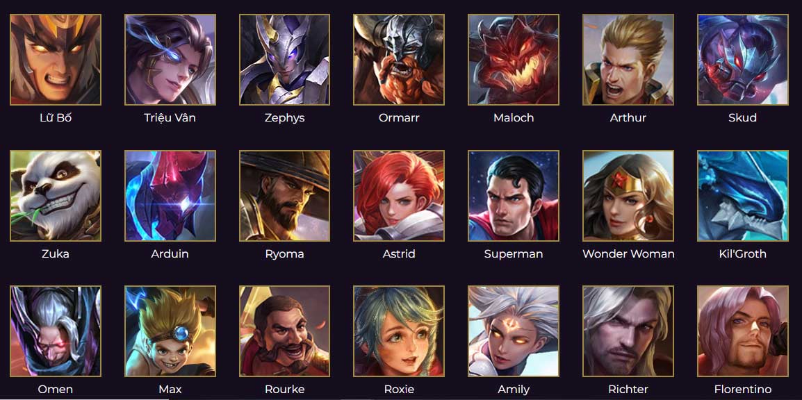 Các tướng đấu sĩ trong Liên Quân Các tướng đấu sĩ trong Liên Quân