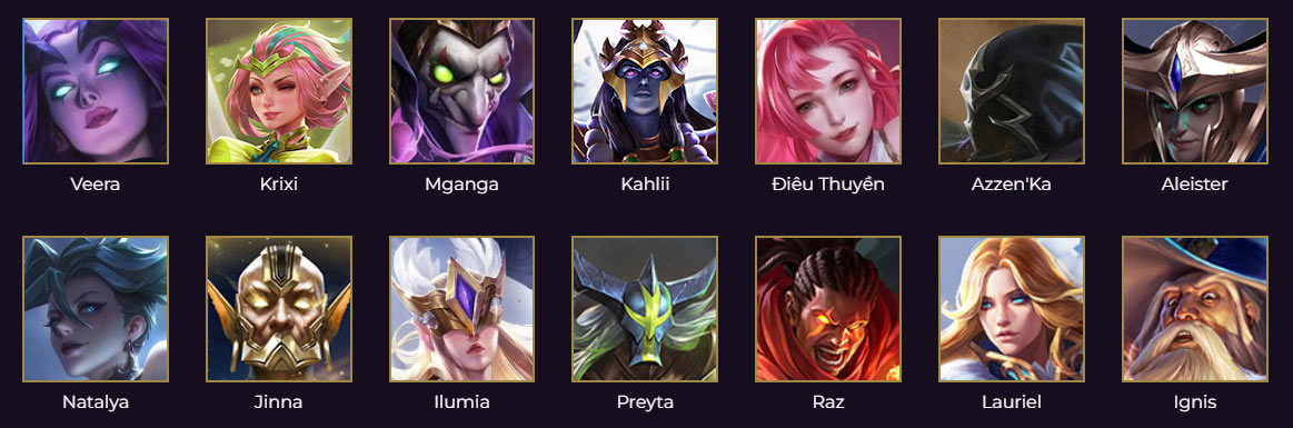 Các tướng pháp sư trong Liên Quân Các tướng pháp sư trong Liên Quân