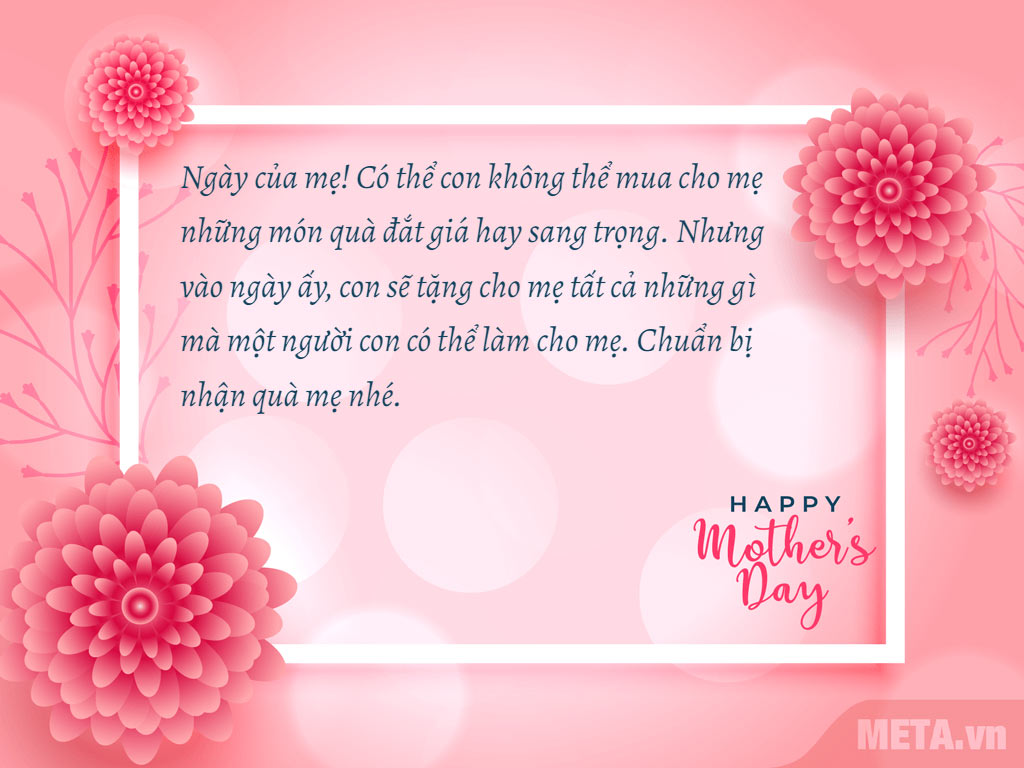Thiệp gửi tặng ngày của mẹ