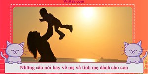 Những câu nói hay về mẹ và tình mẹ dành cho con