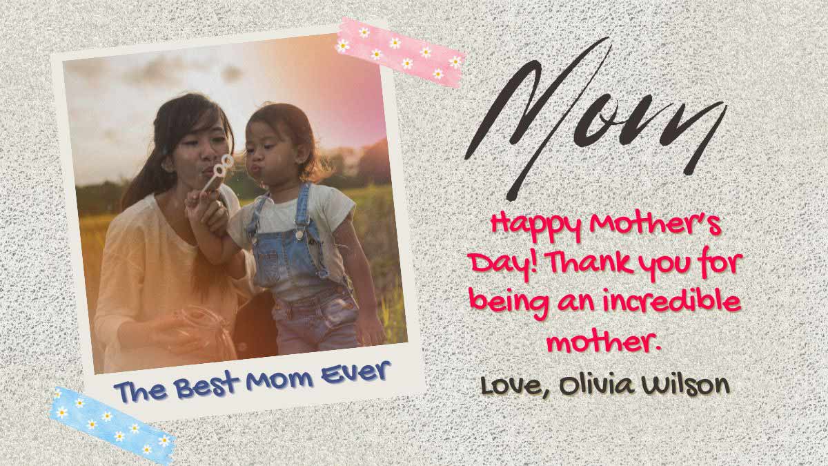 Thiệp chúc mừng Ngày của Mẹ dành tặng mẹ yêu