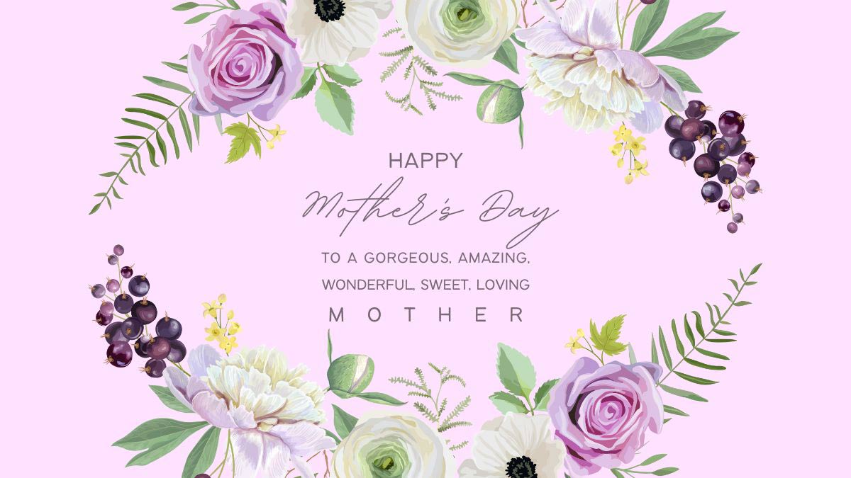 Thiệp chúc mừng Ngày của Mẹ màu hồng