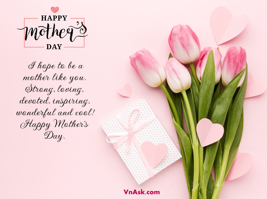 Thiệp chúc mừng Ngày của Mẹ hoa tulip