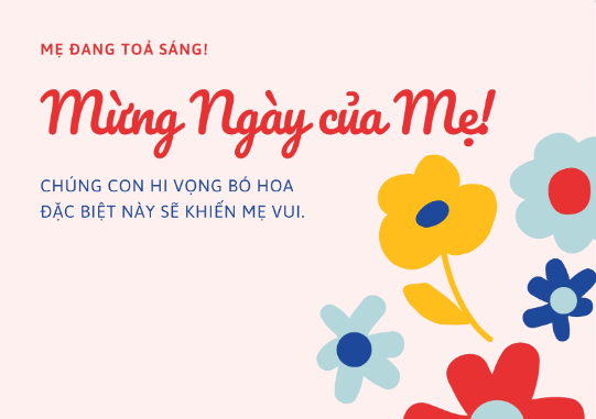 Thiệp chúc mừng Ngày của Mẹ