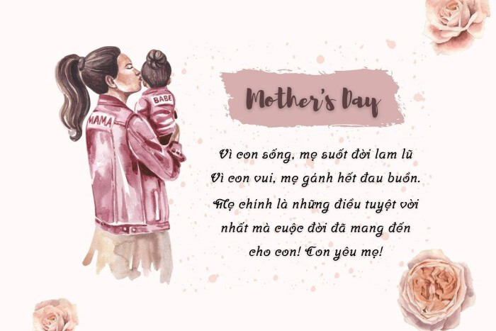 Mẫu thiệp chúc mừng Ngày của Mẹ