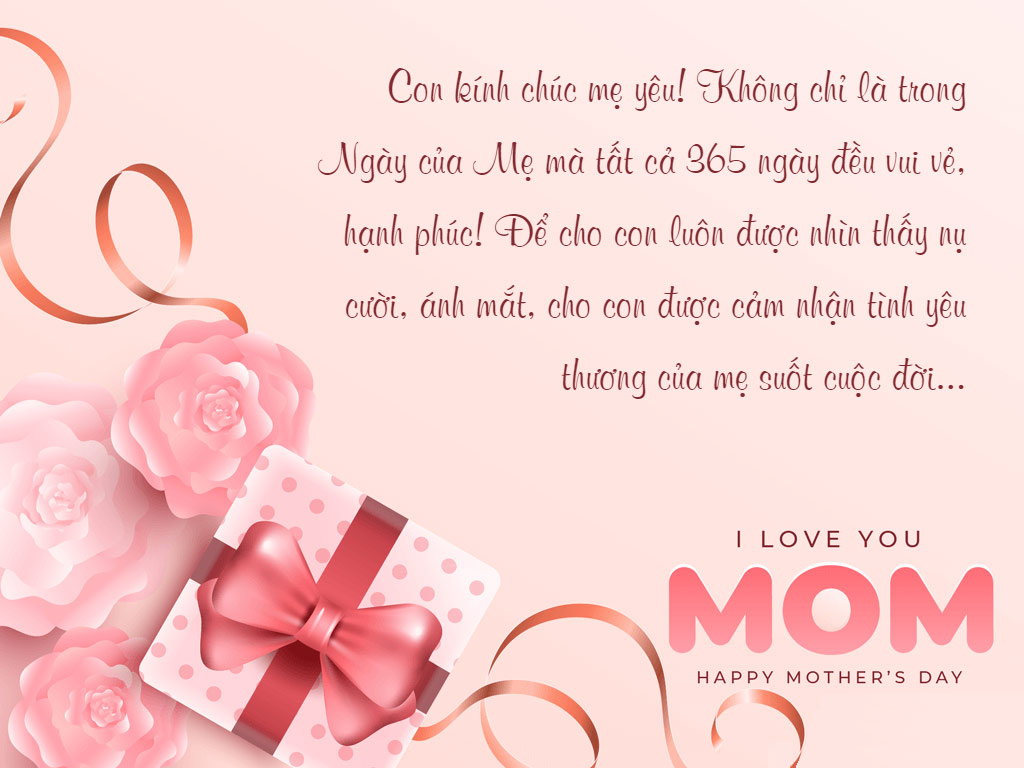 Mẫu thiệp chúc mừng Ngày của Mẹ đẹp nhất