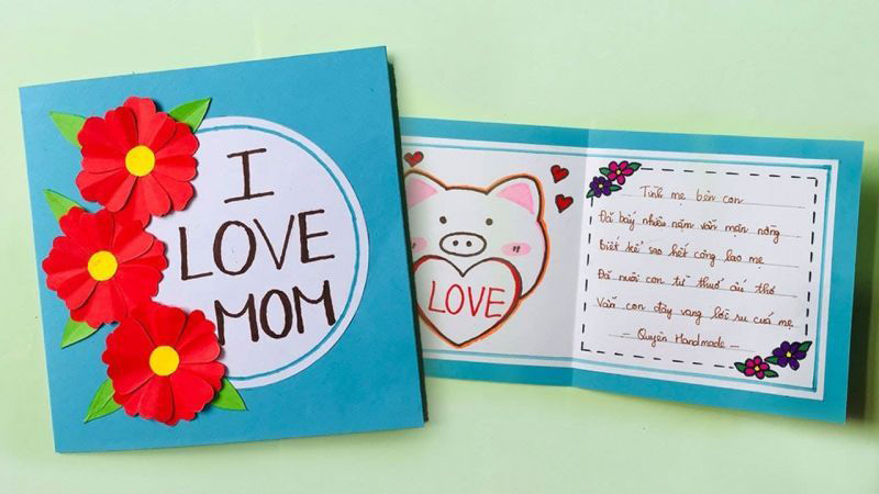 Thiệp tự làm nhân ngày 12/5 tặng mẹ