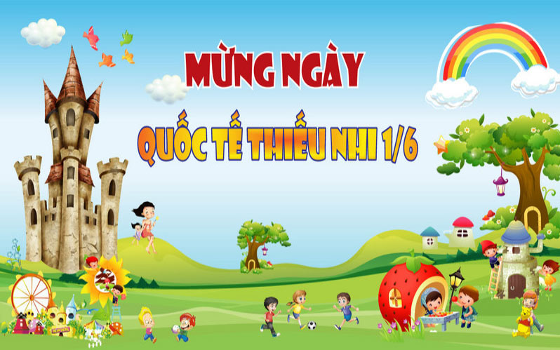 Mẫu phông Tết Thiếu nhi 1/6