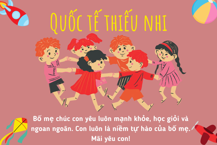 Thiệp đẹp chúc mừng 1/6 cho bé