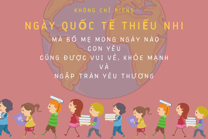 Mẫu thiệp đẹp cho bé ngày 1/6