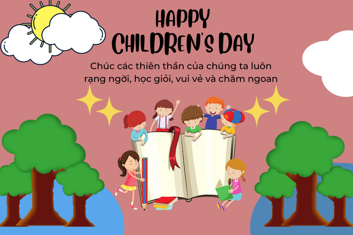 Thiệp chúc mừng ngày Quốc tế Thiếu nhi đẹp