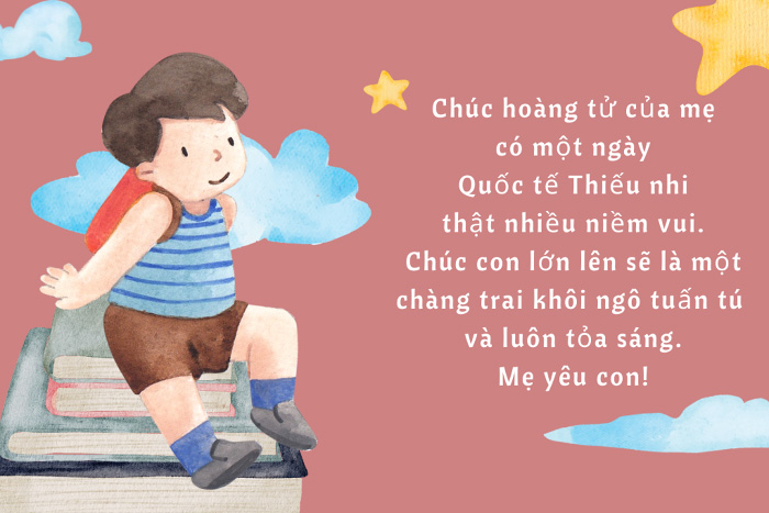 Mẫu thiệp đẹp cho bé ngày 1/6