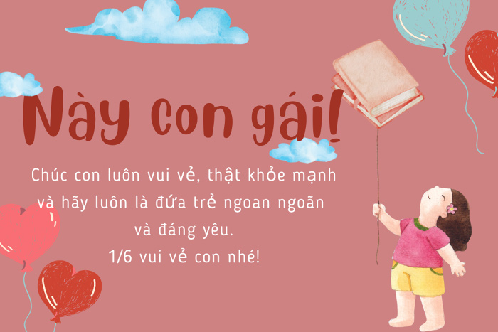 Thiệp mừng ngày 1/6