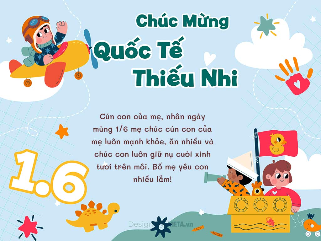 Thiệp 1/6 đẹp nhất