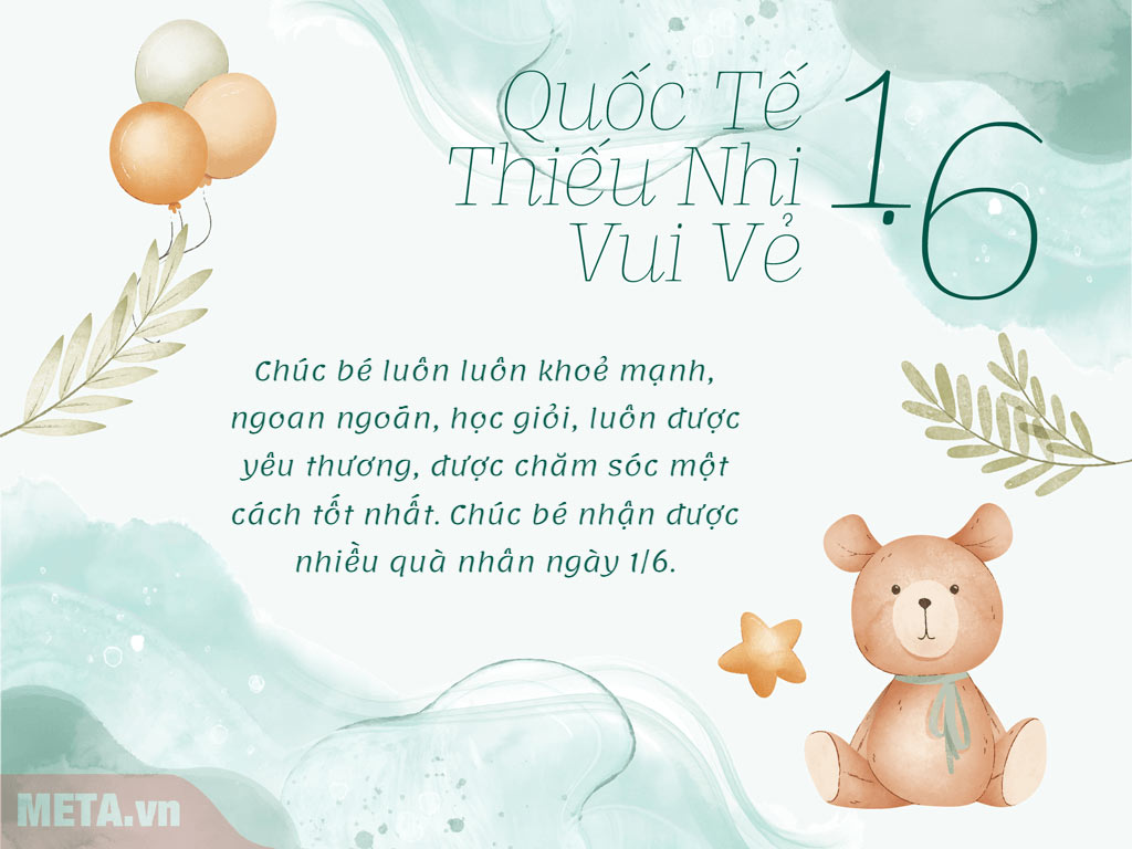 Thiệp 1/6 đẹp nhất