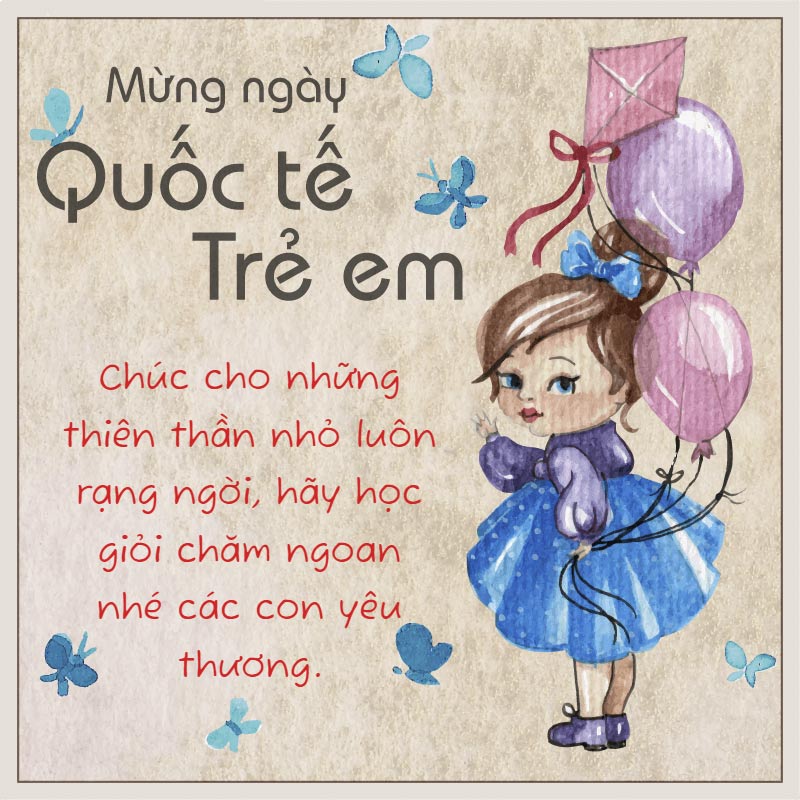 Thiệp chúc mừng 1/6 đẹp