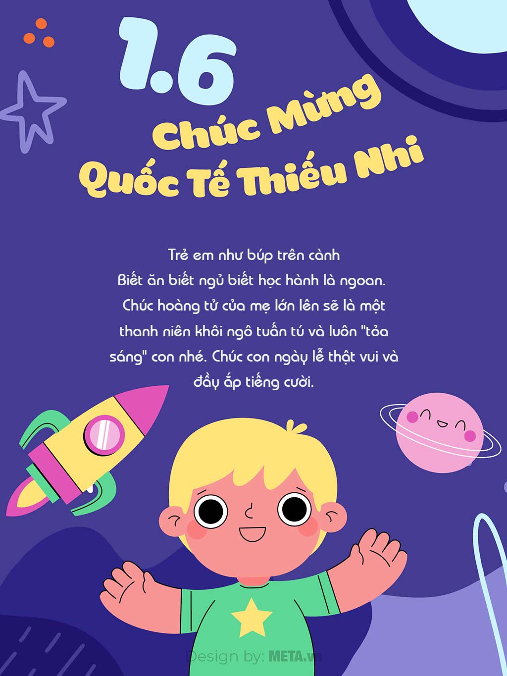 Thiệp chúc mừng ngày 1 tháng 6