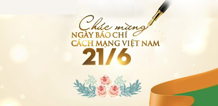 Thiệp đơn giản mà tinh tế chúc mừng ngày Nhà báo Cách mạng Việt Nam