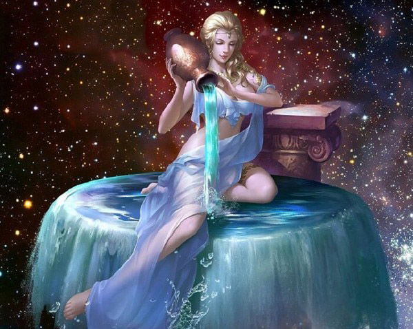 Hình nền cung Bảo Bình nữ cho máy tính