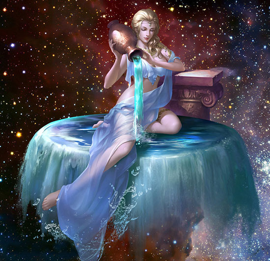 Hình nền cung Bảo Bình nữ