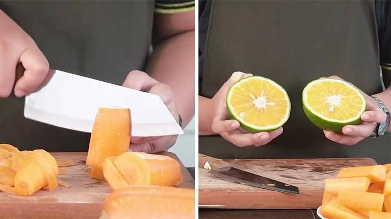 Sơ chế cam cà rốt