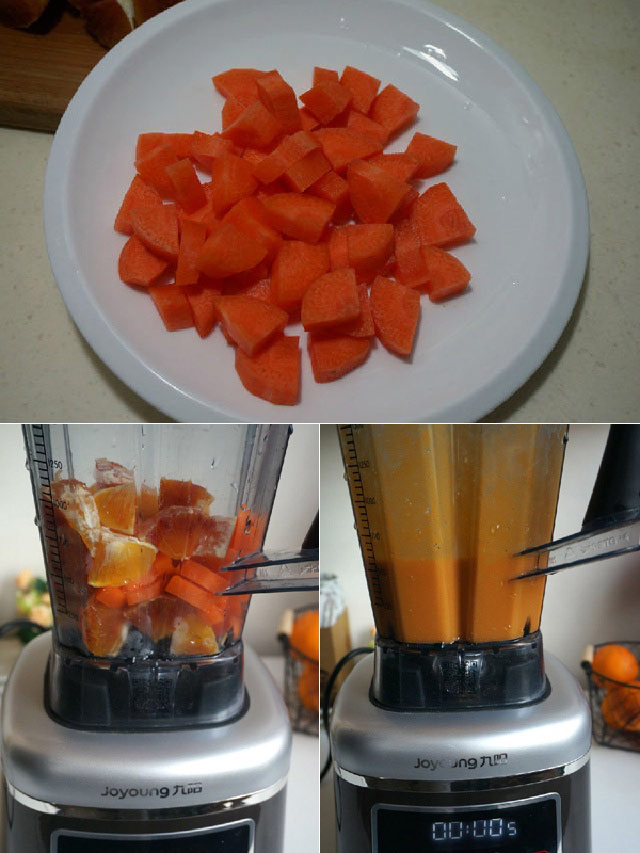 Làm sinh tố cam cà rốt