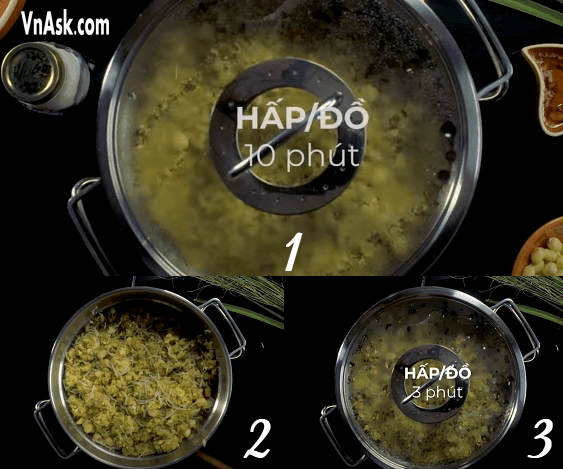 Đồ xôi cốm hạt sen đậu xanh.