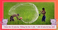 Chùm thơ về mùa hạ: Những bài thơ 4 chữ, 7 chữ về mùa hè hay nhất