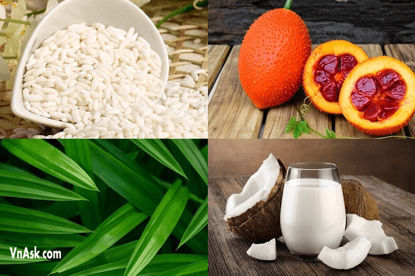 Nguyên liệu chính nấu xôi gấc