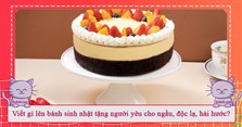 Viết gì lên bánh sinh nhật tặng người yêu cho ngầu, độc lạ, hài hước?