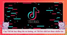 Cap TikTok hay đăng lên xu hướng, stt TikTok chất hot được nhiều tim