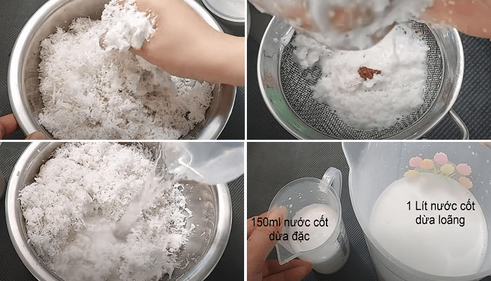 Làm nước cốt dừa