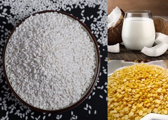 Nguyên liệu chính nấu xôi đậu xanh nước cốt dừa