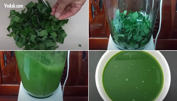 Lấy nước lá dứa