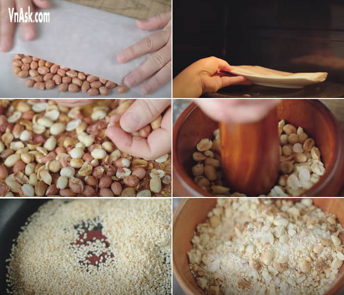 Làm muối mè đậu phộng