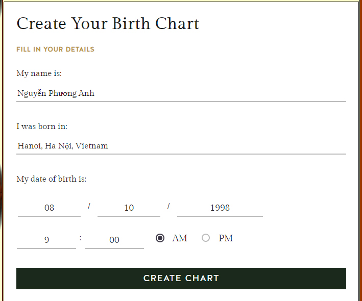 Thông tin về bản thân