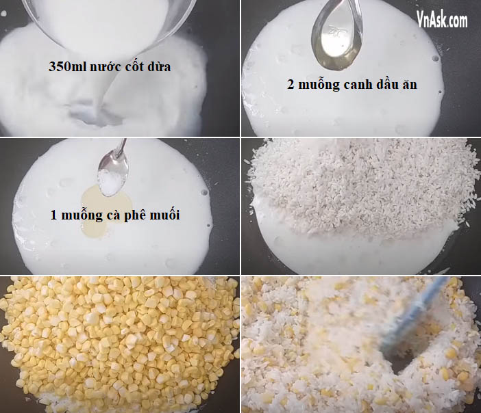 Xào nếp và bắp