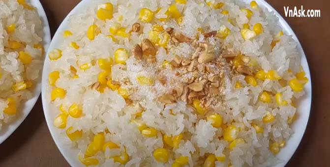 Xôi ngô ngọt thành phẩm