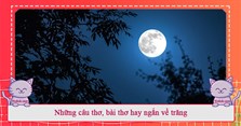 Những câu thơ, bài thơ hay ngắn về trăng