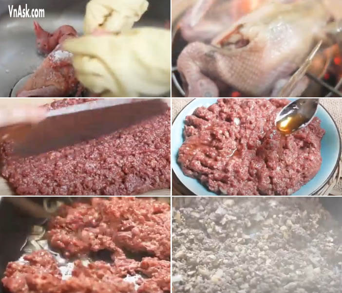 Sơ chế chim bồ câu