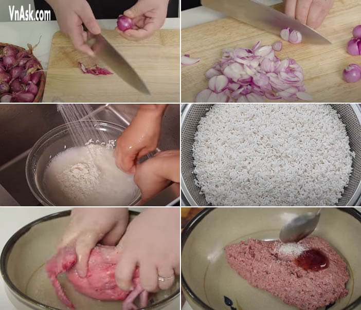 Sơ chế nguyên liệu làm xôi chim