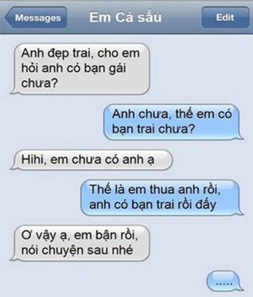 Hình ảnh tỏ tình crush nam qua tin nhắn