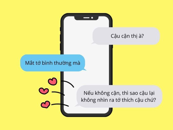 Ảnh tỏ tình crush nam qua tin nhắn