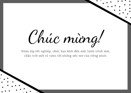 Thiệp mừng lễ tốt nghiệp đơn giản