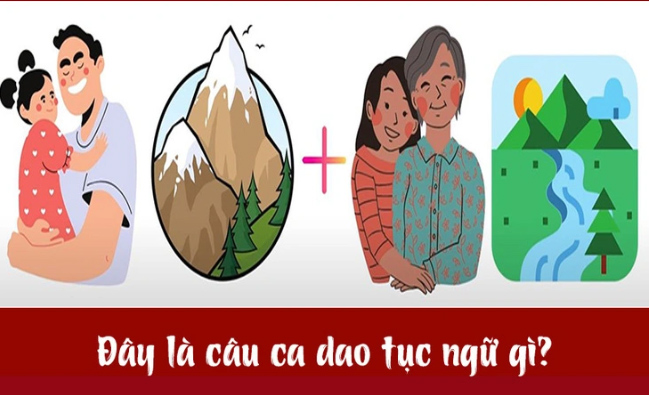 Công cha như núi Thái Sơn. Nghĩa mẹ như nước trong nguồn chảy ra.